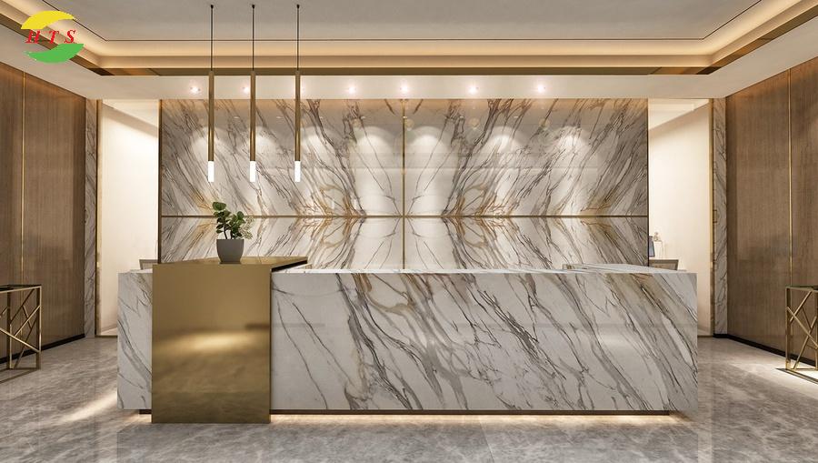đá marble ốp quầy khách sạn